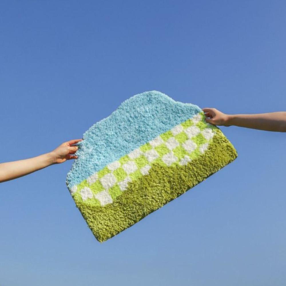 구름 러그 체커보드 발매트 욕실 주방 패브릭 주방매트