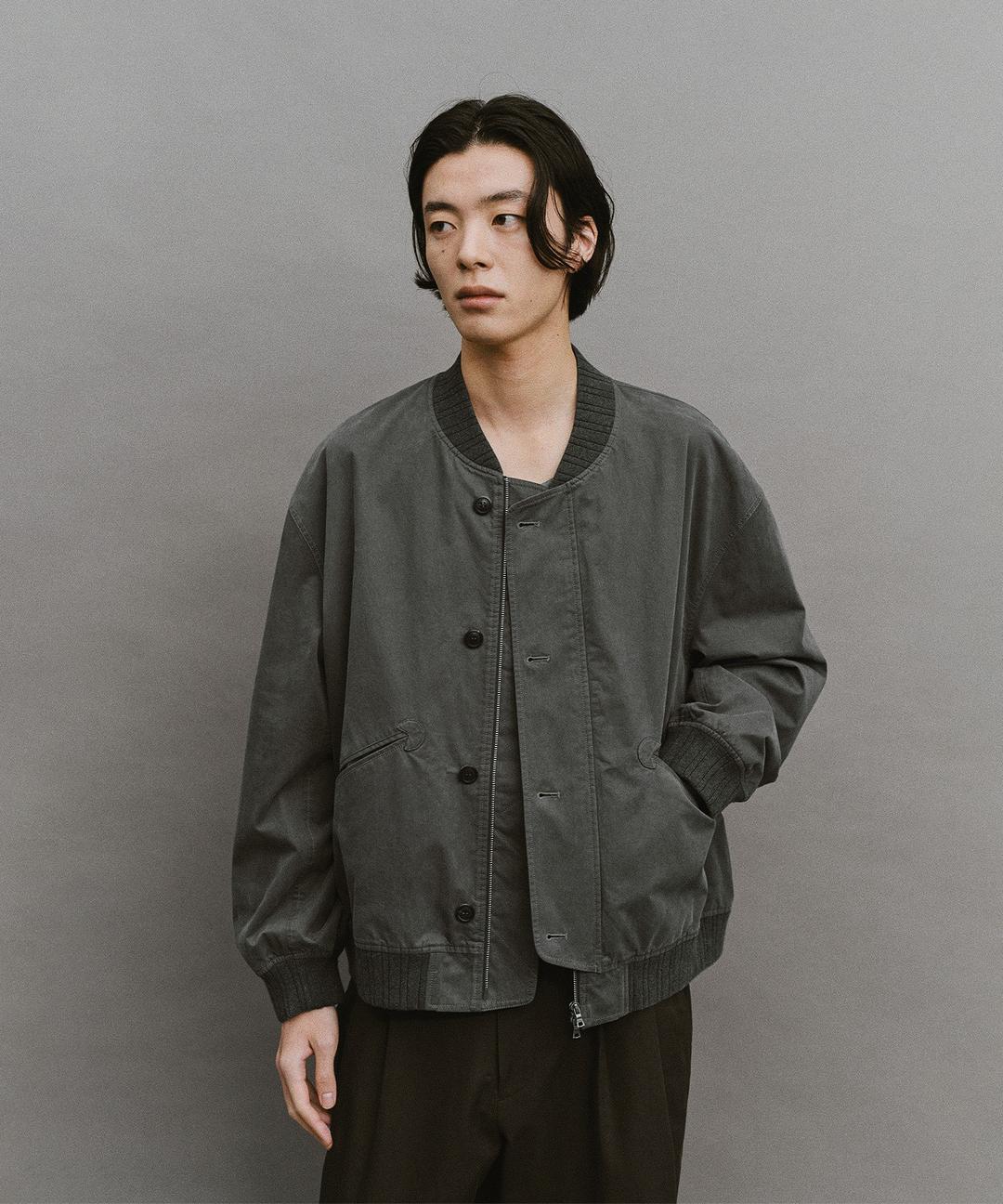 Brushed Bomber Jacket (Graphite)