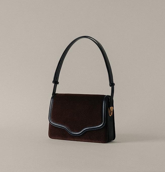 SAC FLAMME  VELVET BROWN