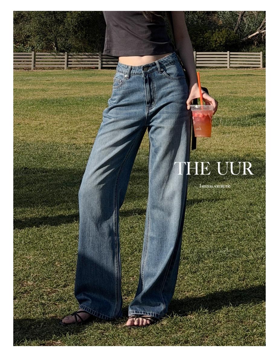 [기장선택] uur fluid line denim [vintage-blue]