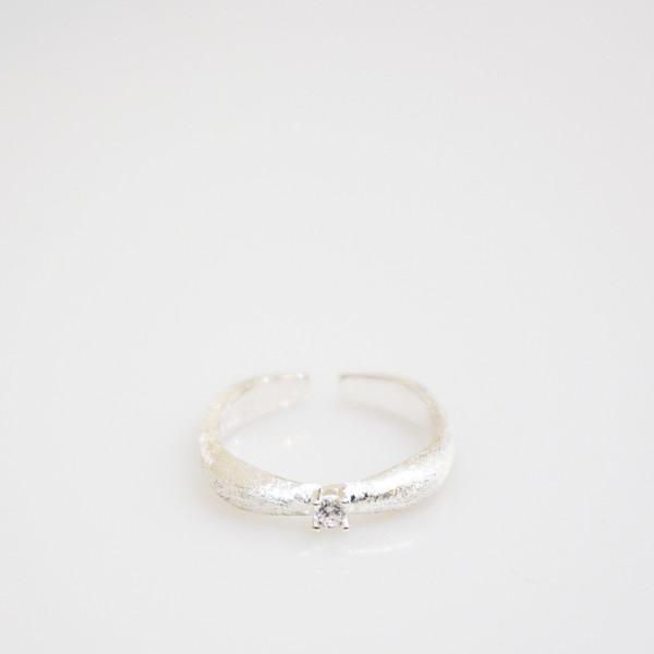 Matte Crown Cubic Ring (Silver 925)