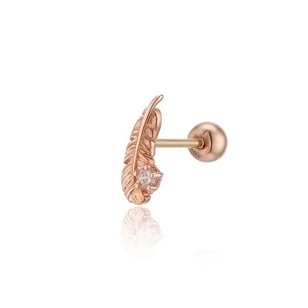 로이드 깃털 14k 피어싱 LPFL1002G