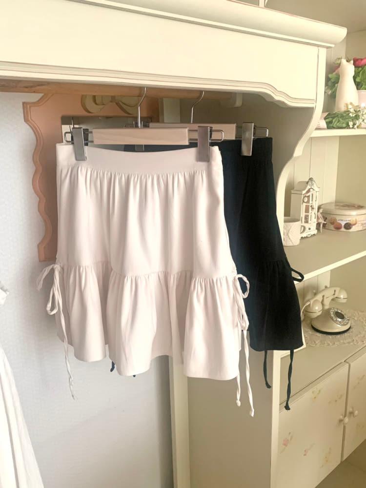 스윗 사이드 리본 스커트 ☁️🖤🎀
