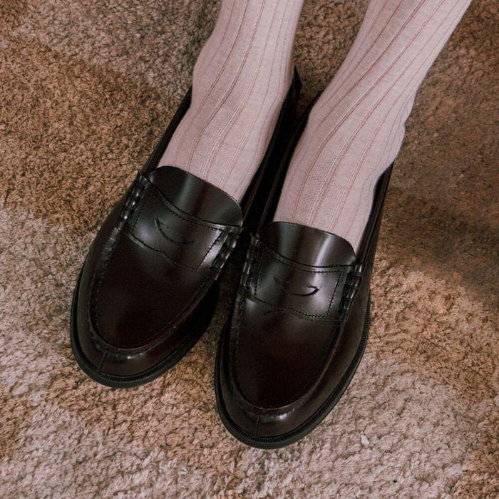 여성용 소가죽 페니로퍼-브라운 (HS-304_BROWN)