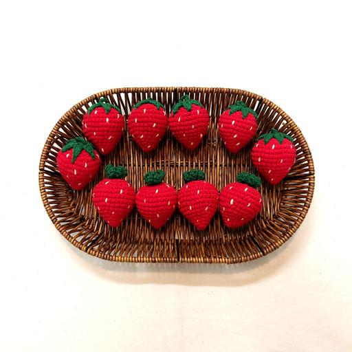 🍓 왕딸기 뜨개 키링,백참 🍓