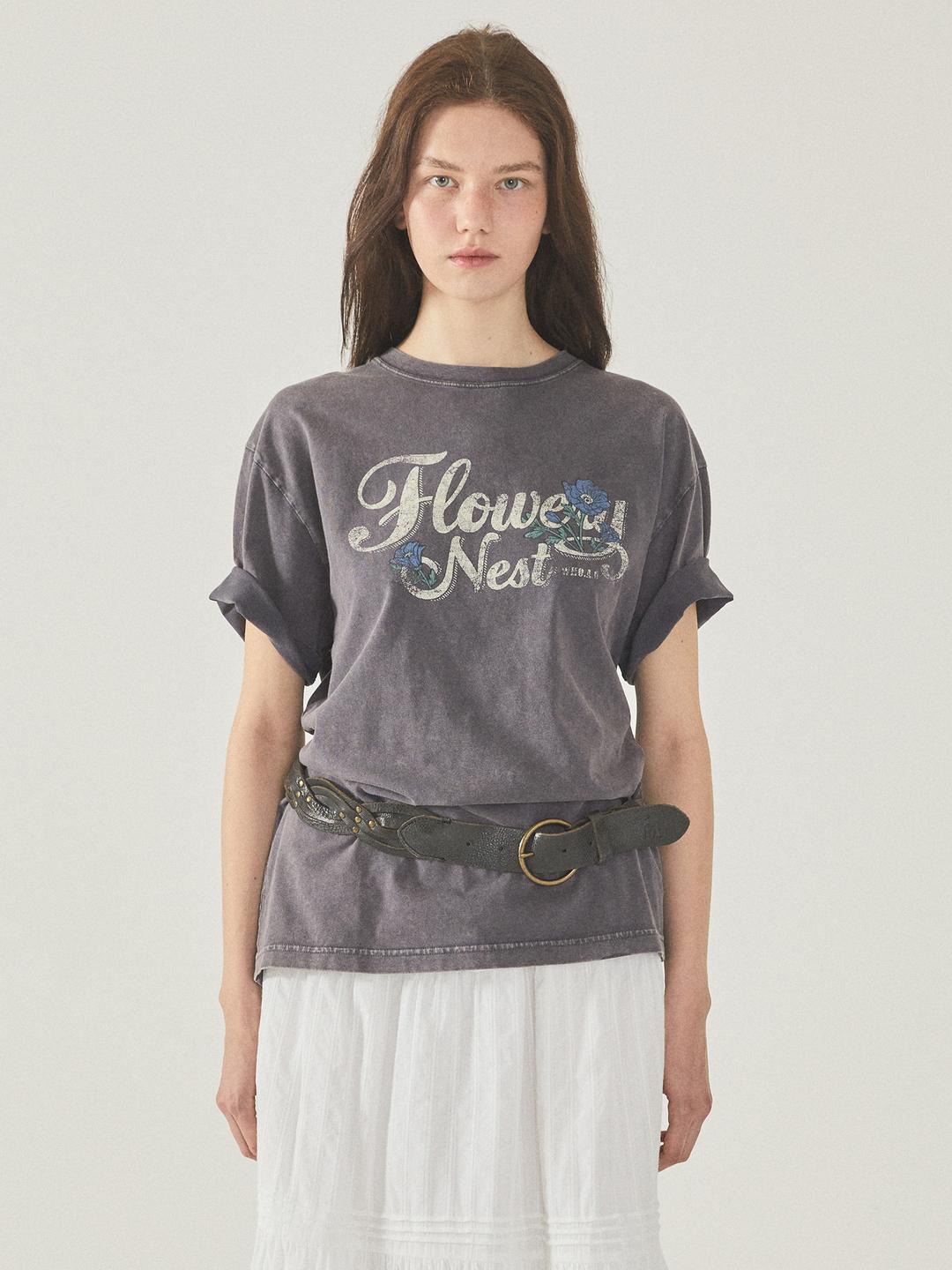 Flower Dyed Overfit T-shirt