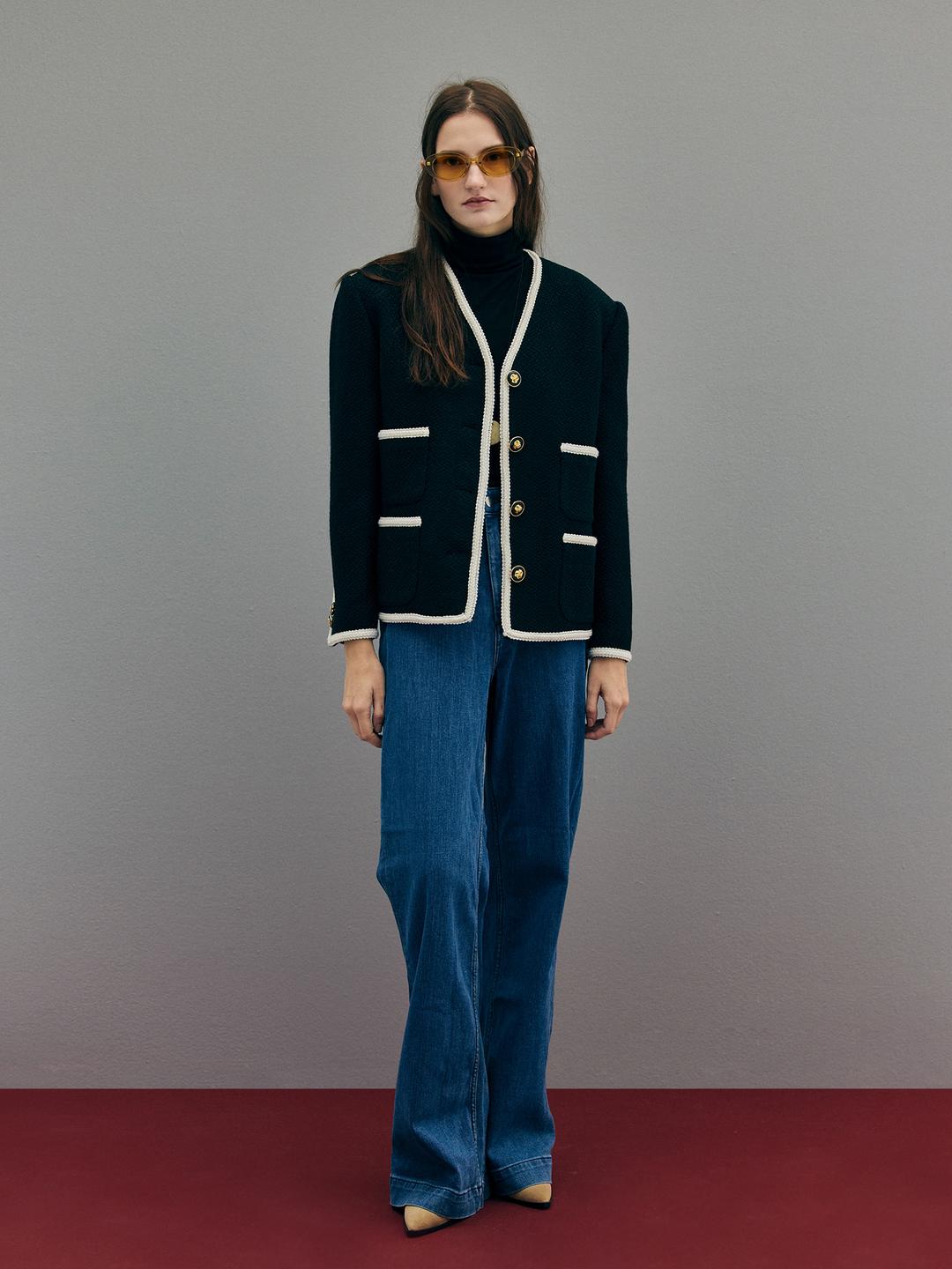 Diana Tweed Jacket in Black