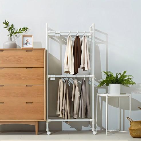 엠에프매직하우스 바지걸이 2단 행거 카트형 - 스탠드행거 | 쿠팡