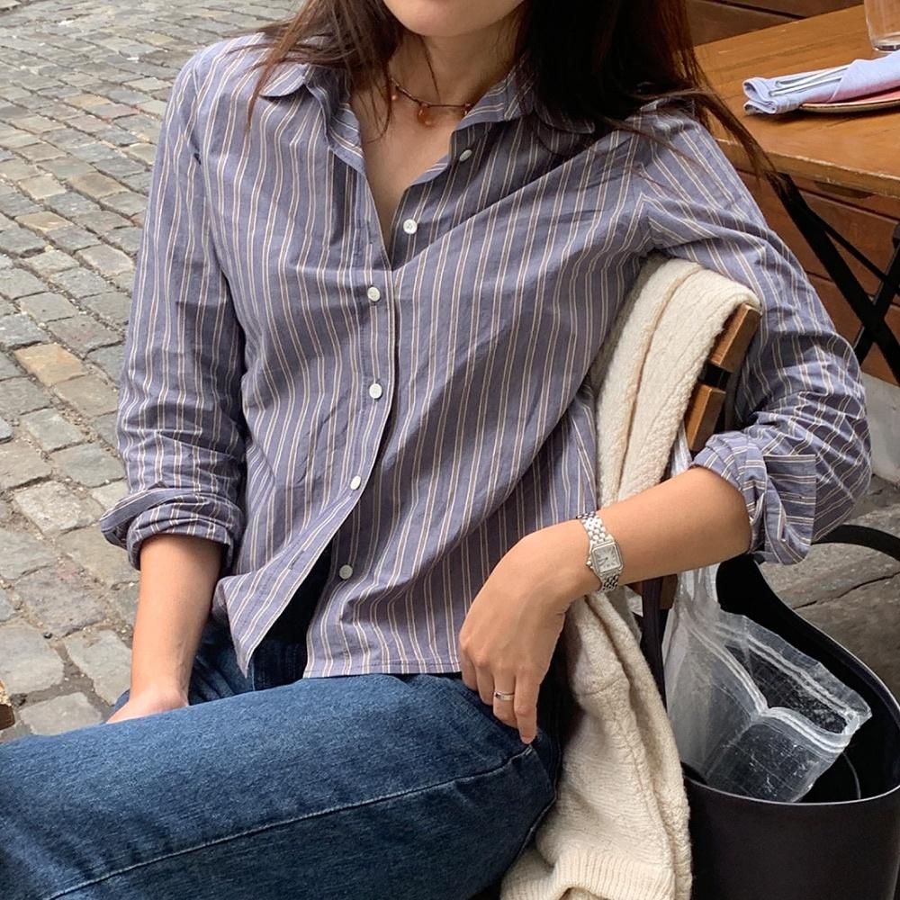 a pepe stripe shirt (navy)