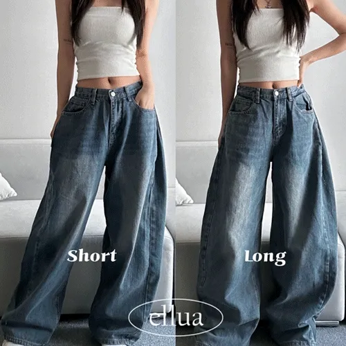 [숏,롱/옆핀턱/핏대박!] 898. 흑청 데님 옆핀턱 스냅 와이드 데님 팬츠 와이드팬츠 데님 데님팬츠 와이드청바지 흑청와이드 핀턱 데님 핀턱팬츠 키작녀팬츠