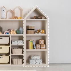 블루라벨 집과 책나무 집모양 책장(소)