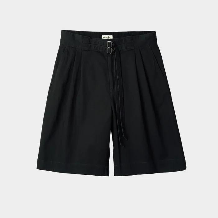 Belted Bermuda Shorts Black