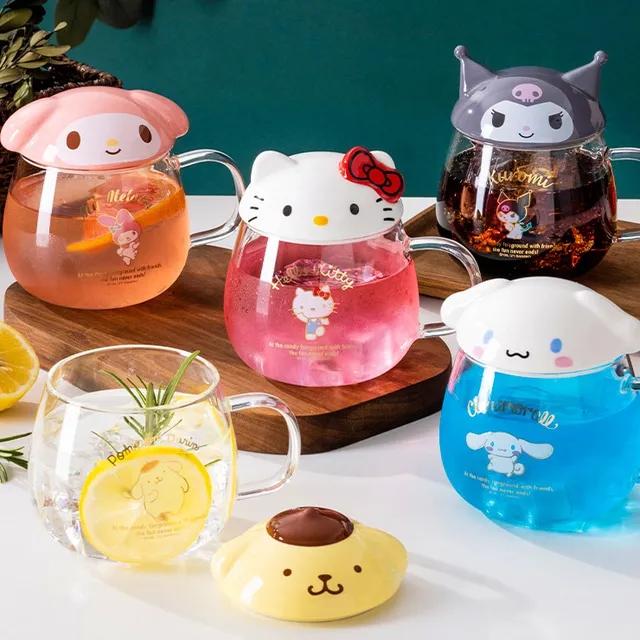 [연말할인!대박!] 산리오 입체 뚜껑 유리컵 7COLOR