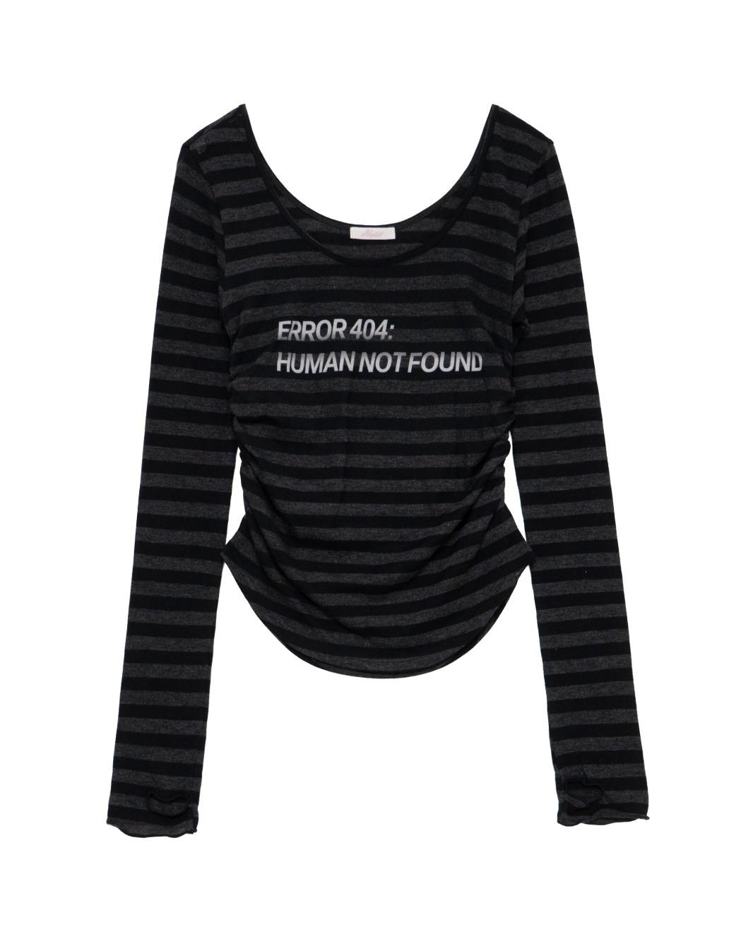 Error 404 Shirring Warmer Top (Black Stripe)