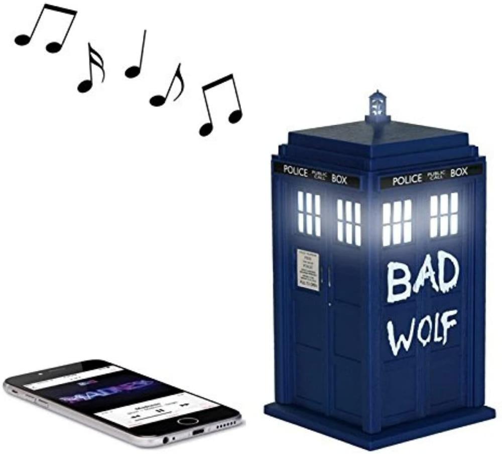 닥터 후 TARDIS 무선 블루투스 LED 사운드 효과 스피커