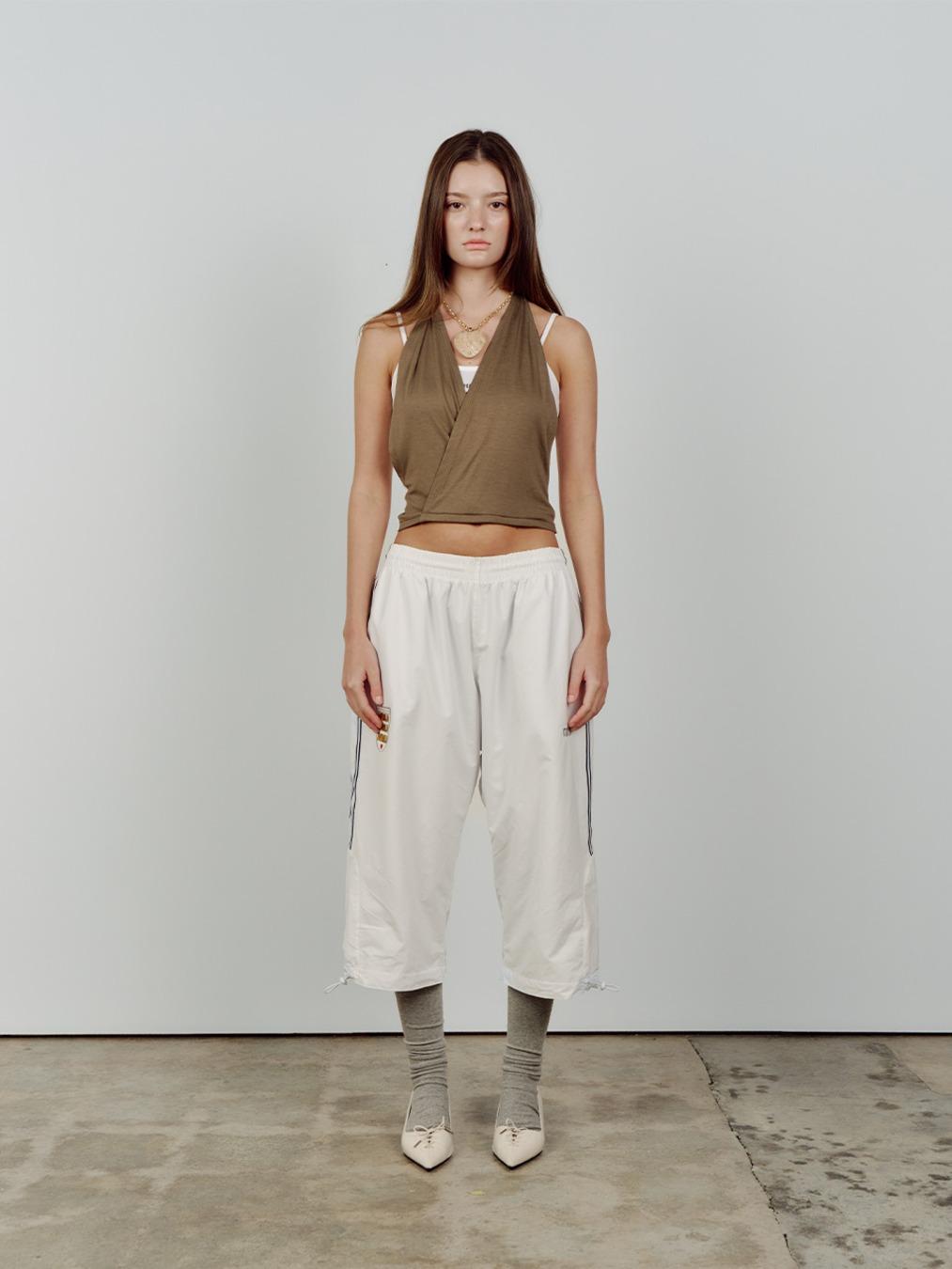 GURLS NYLON BURMUDA PANTS WHITE