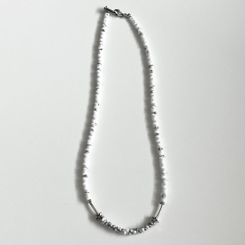 [equope/에콰웁] pebble silver bar necklace