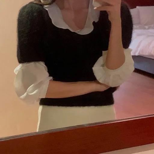 [아이 당일] [하객룩🤍연말룩] 르주 루즈 블라우스