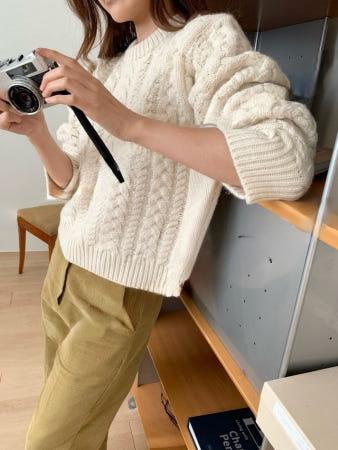 이런 상품 어때요? 포멜로 꽈배기 울 니트 4col