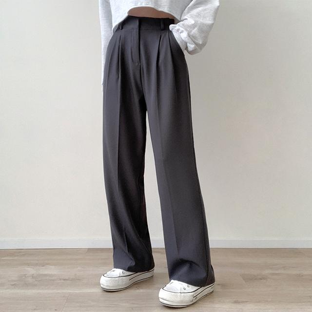 조이조이 💖30만장돌파💖 [봄/여름ver/숏,기본,롱/~2XL] 인생핏 와이드 봄 여름 투데이 밴딩 투핀턱 슬랙스 바지