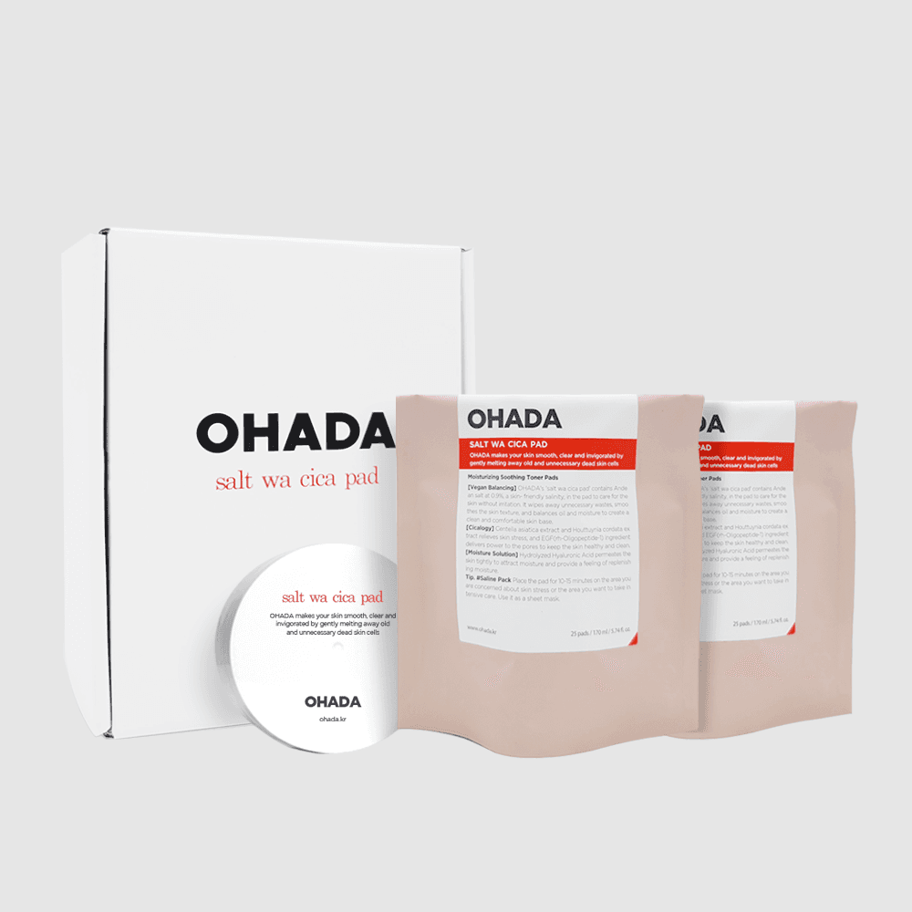 오하다 솔트 와 시카 패드 무자극 비건 에센스 토너패드 1세트