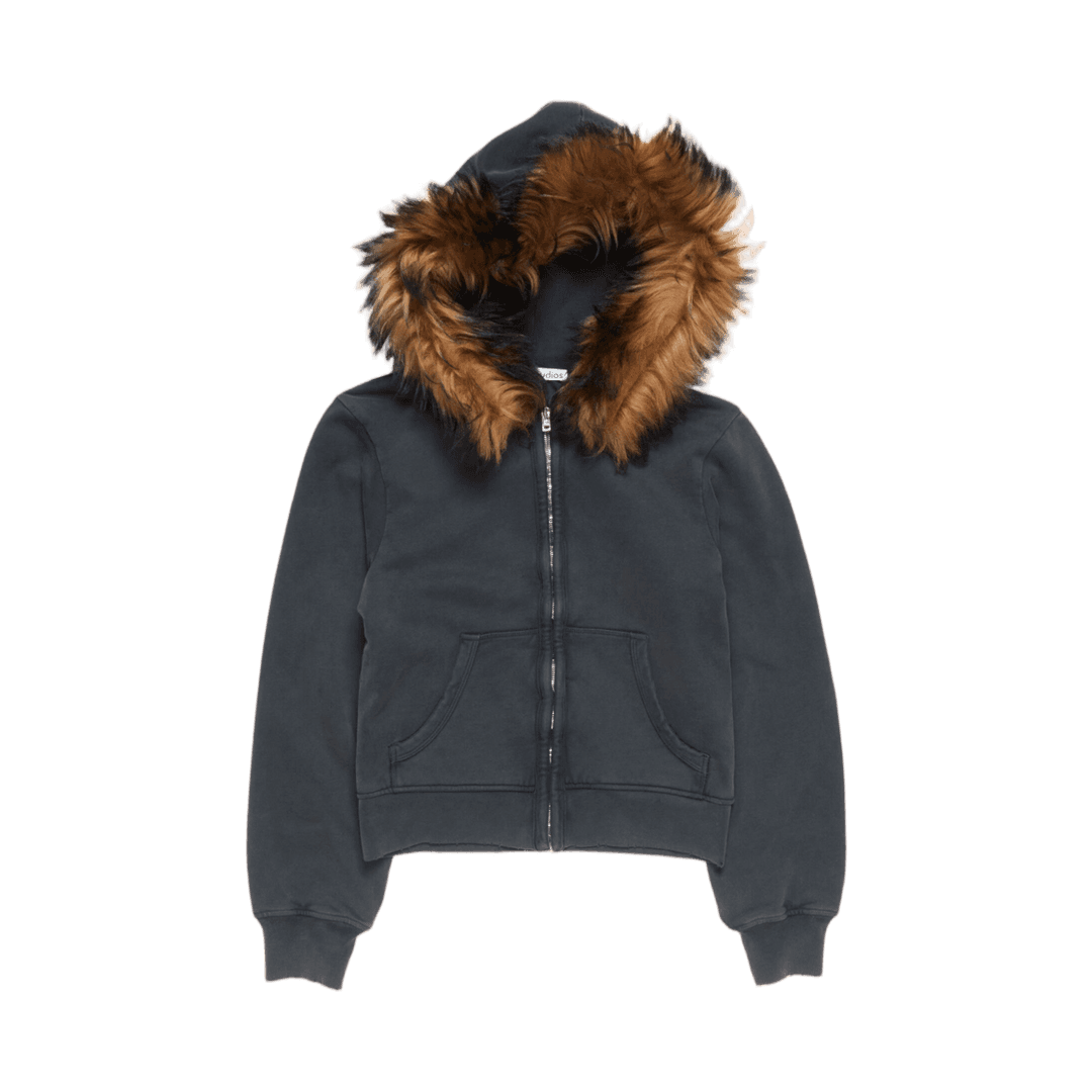 (W) Acne Studios Hooded Zipper Sweater Rust Brown