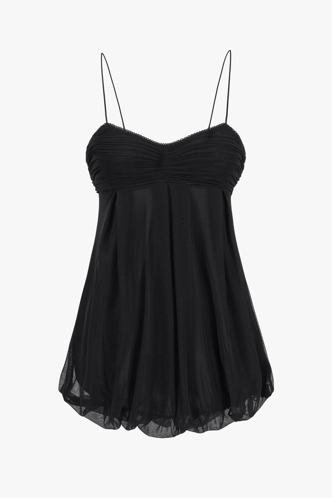 [NEW] Mesh Fluff Mini Top *Black