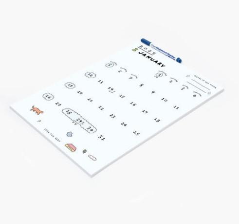 [제로퍼제로] 2025 화이트보드 캘린더