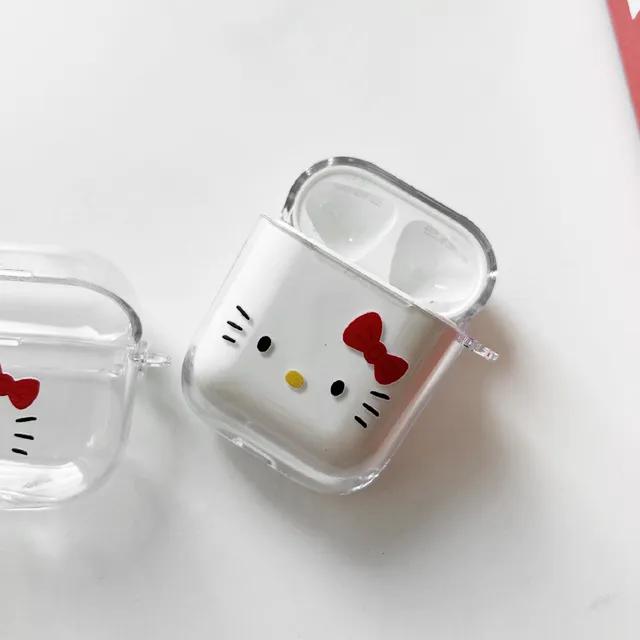 레드 리본 고양이 에어팟 하드케이스 (에어팟 케이스 에어팟1 에어팟3 에어팟프로1 에어팟프로2 버즈라이브 버즈3)