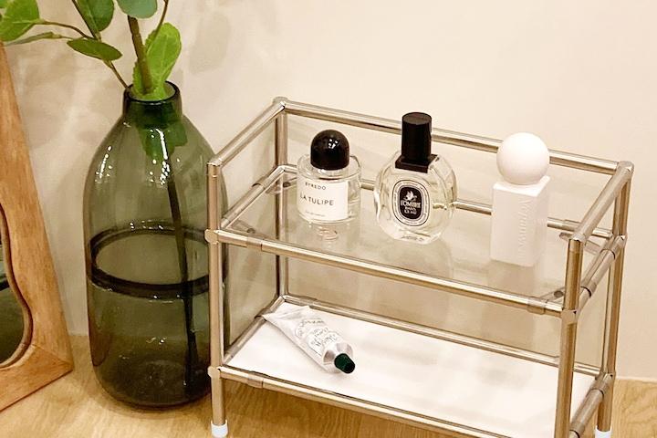 미니 2단 아크릴 모듈선반 화장품정리대/향수진열대 7colors