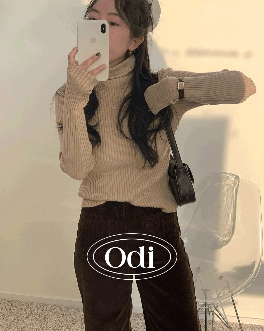 플로버 골지 소프트 워머 목폴라 니트 (5컬러)