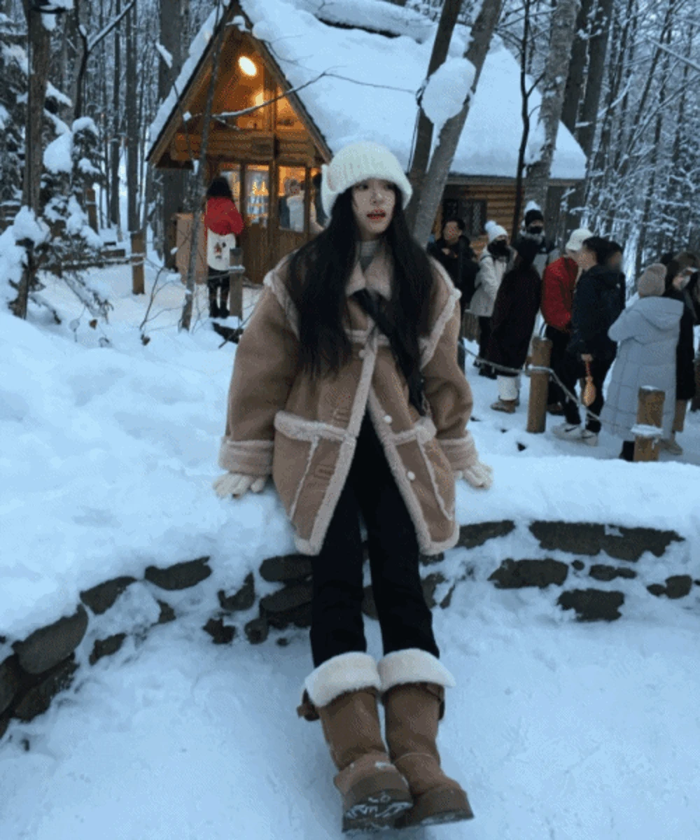 [리버시블/3컬러] 리버시블 삿포로 하프 무스탕