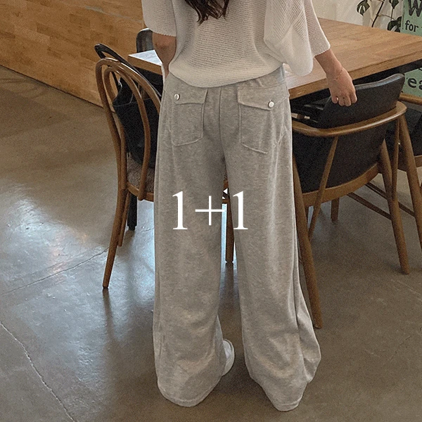[1+1][남녀공용][숏,롱] 에어홀 핀턱 백포켓 와이드 팬츠