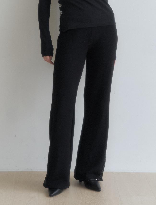 Button slit boots cut pants