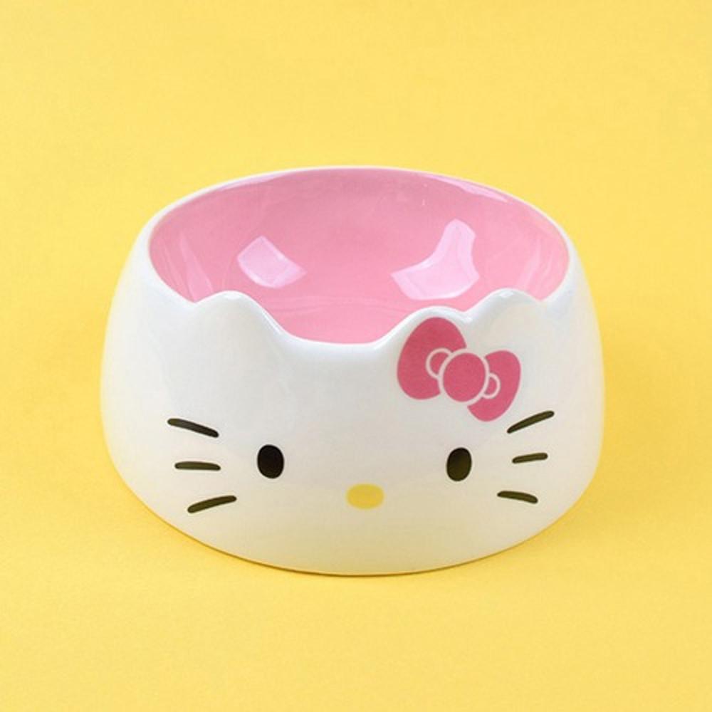 [산리오] 헬로키티 아이콘 도자기 펫 볼/식기 - M