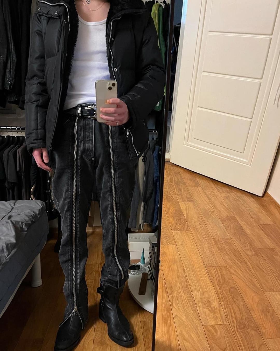 존로렌스 설리반 블리치드 데님 지퍼 팬츠 | 후루츠패밀리