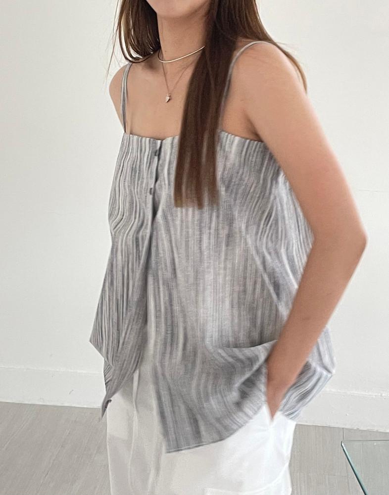 루이 쓰리버튼 나시 블라우스