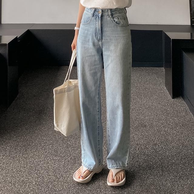 [연청/똥배쏙] 일자핏 데님 팬츠