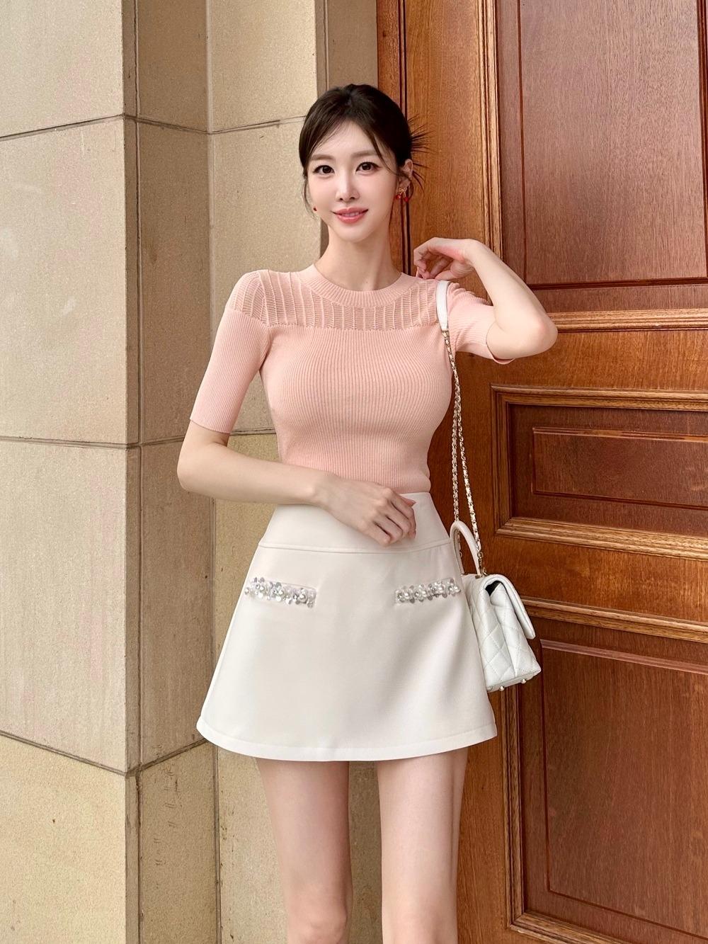 진주포켓  미니 스커트