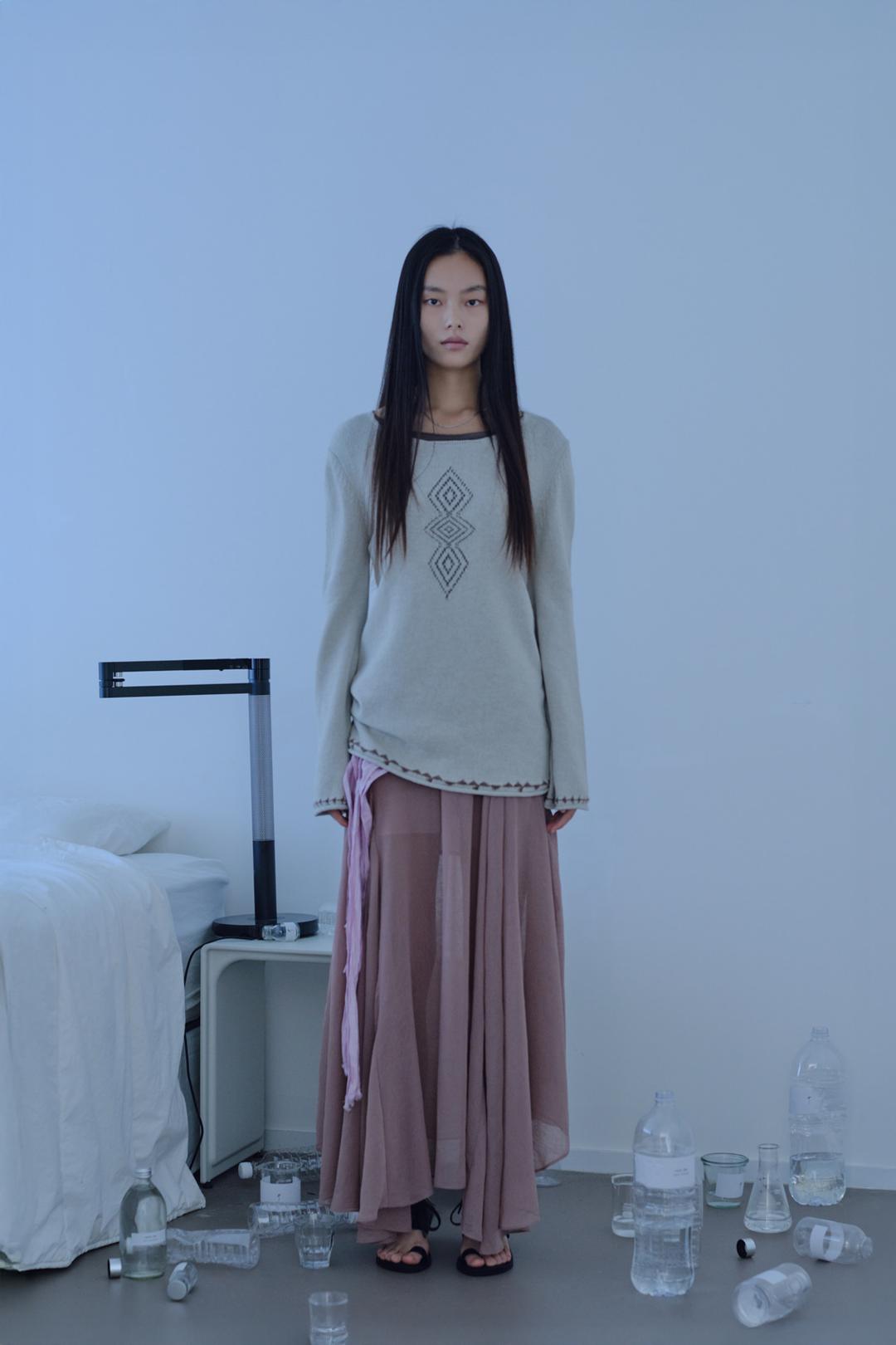 Asymmetric Sheer Skirt