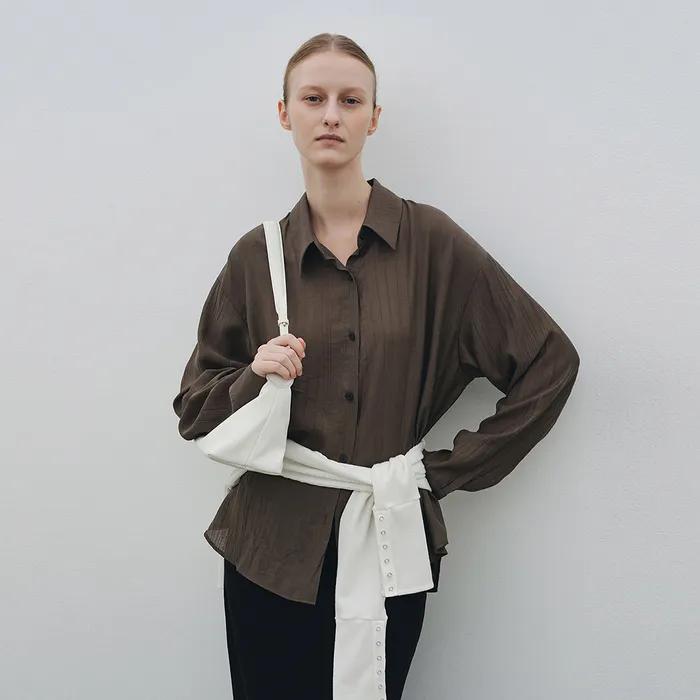 Soft Crinkle Shirt (Brown)