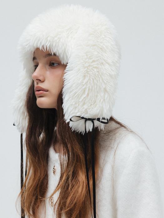 RABBIT EAR FUR HAT_TT3W712IV