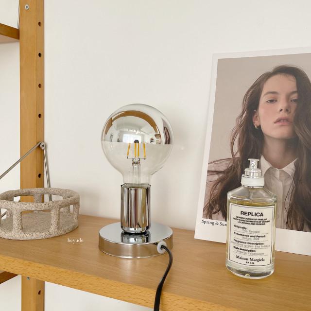 헤이유드 미니 바우하우스 크롬 단스탠드 빈티지 침대 탁상 조명