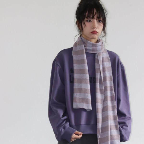 LONG KNIT MUFFLER (PURPLE)