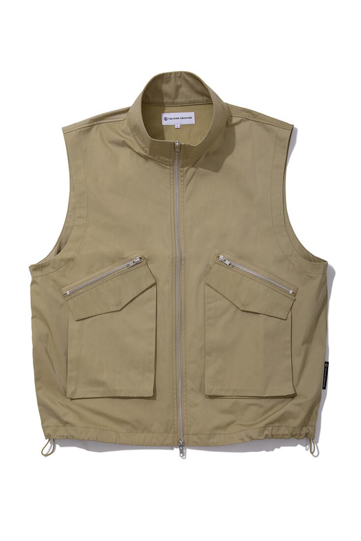 Poly Cotton Vest (Beige)
