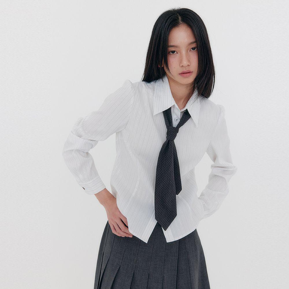 [2차 당일발송] Classic Silver Stripe Shirt ( White )