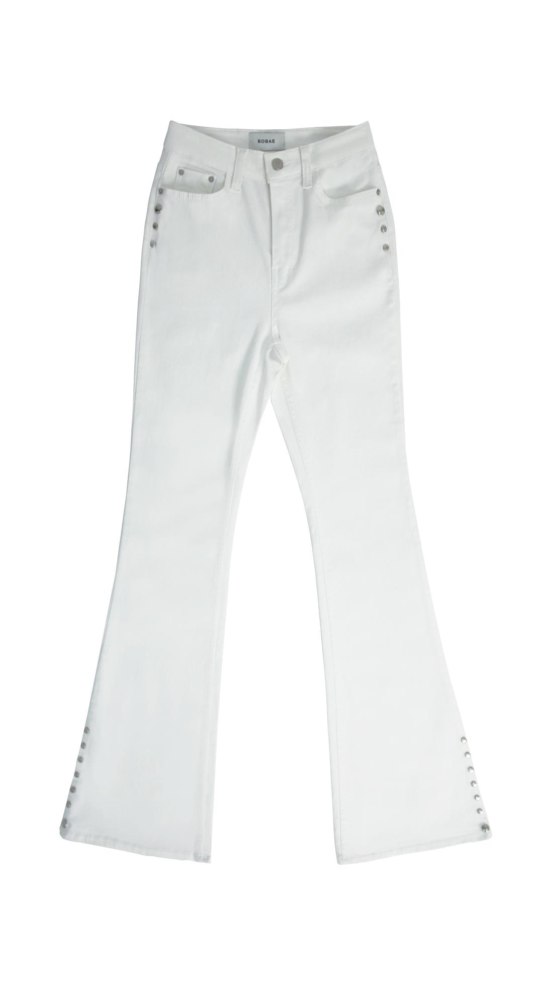 SNAP BUTTON PANTS_WHITE