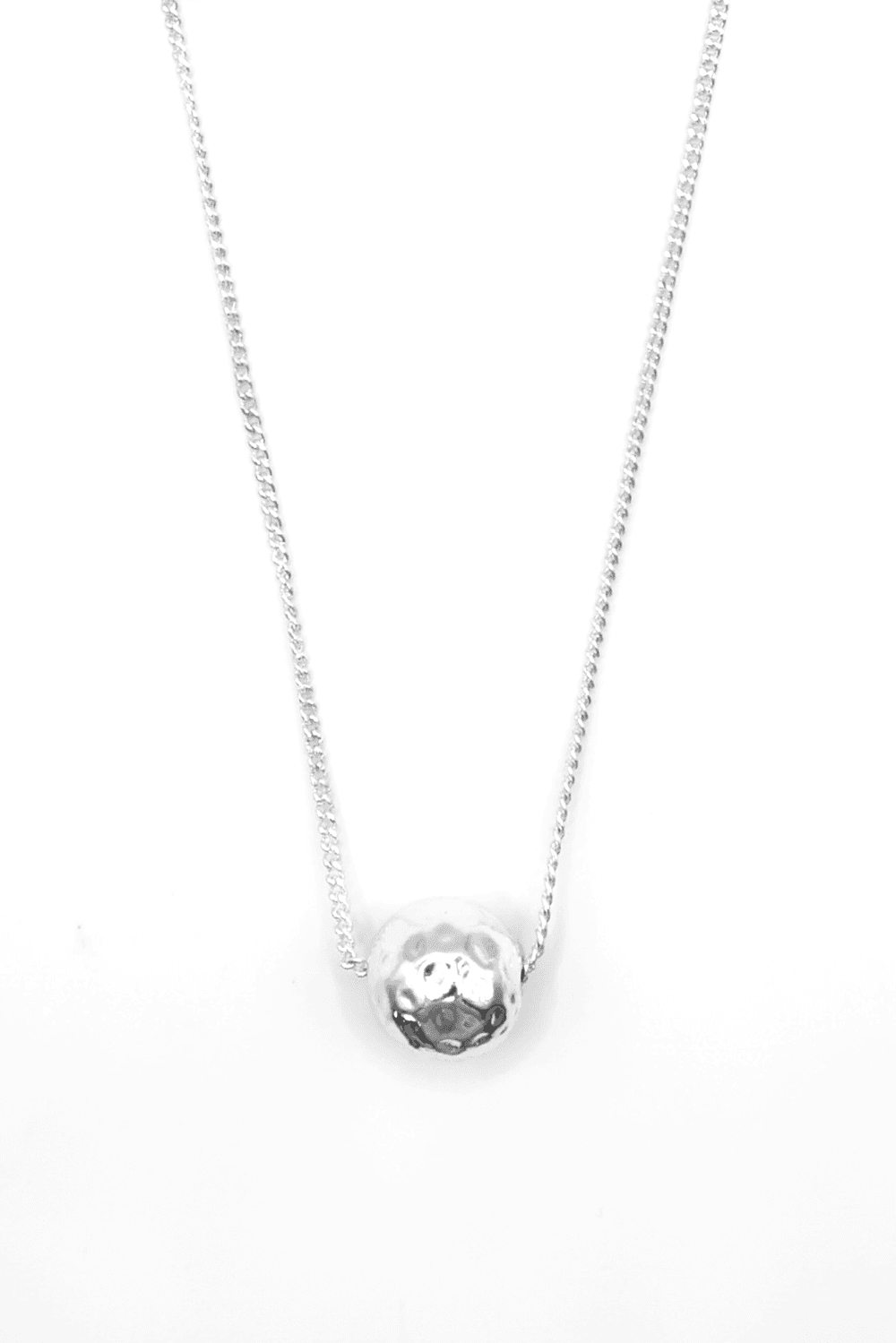 metal ball long necklace