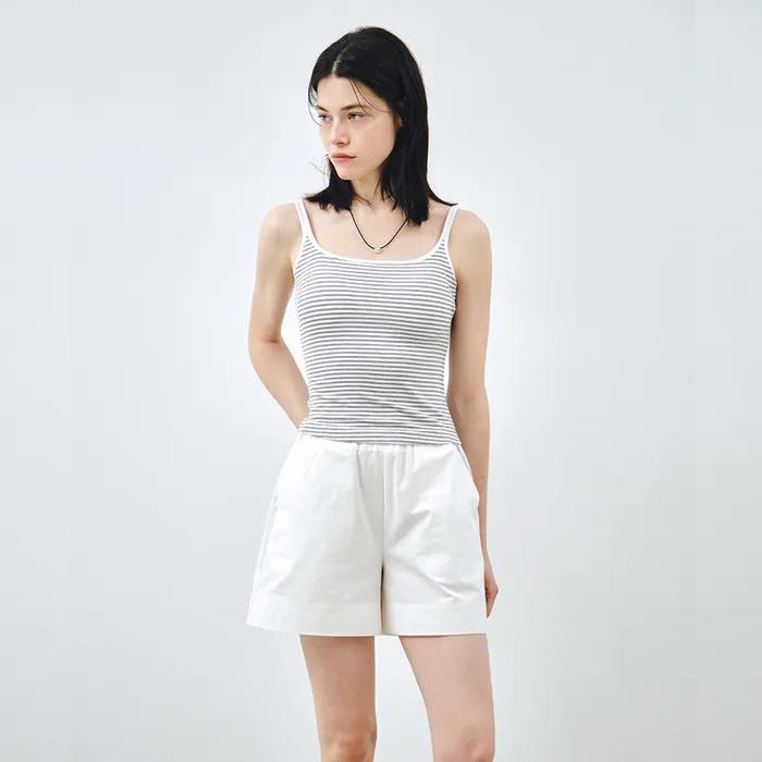 캡 내장 골지 스퀘어넥 코튼 이너 나시 MDTS075_7 Colors