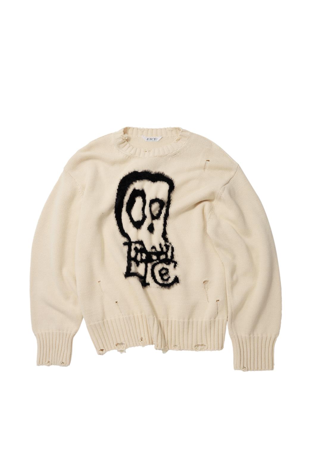 SKULL COTTON KNIT (IVORY)